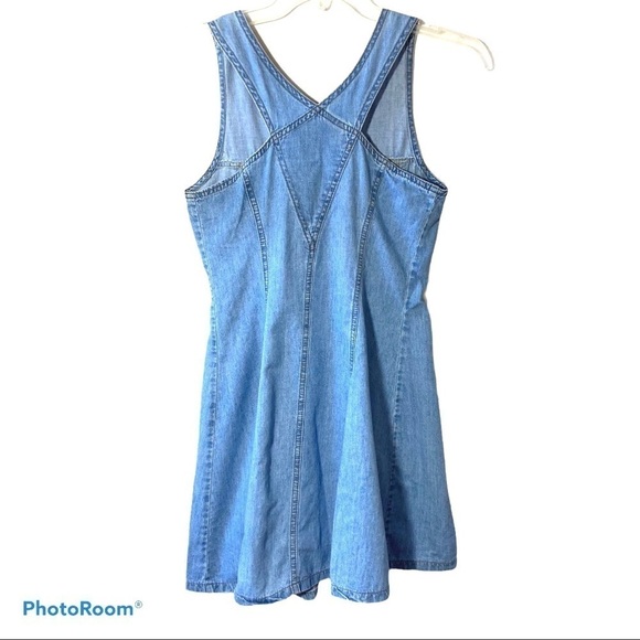 BWB Best World Brand Denim Button Front Vest Dress - Picture 5 of 10